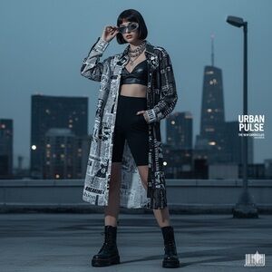 Live 4 Truth Chic Newspaper Print Dress/Long Shirt S